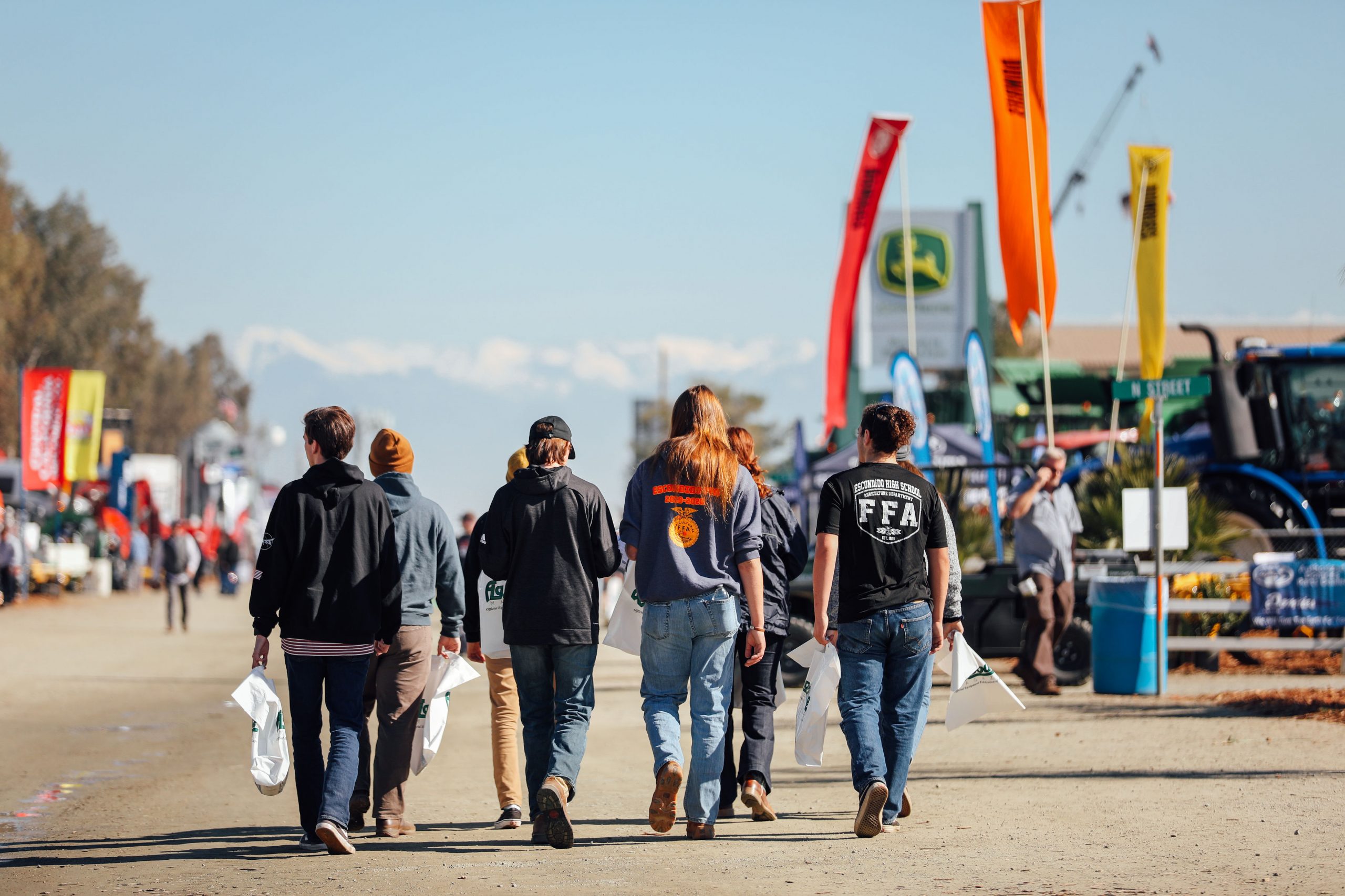 Group of Attendees Walking at World Ag Expo